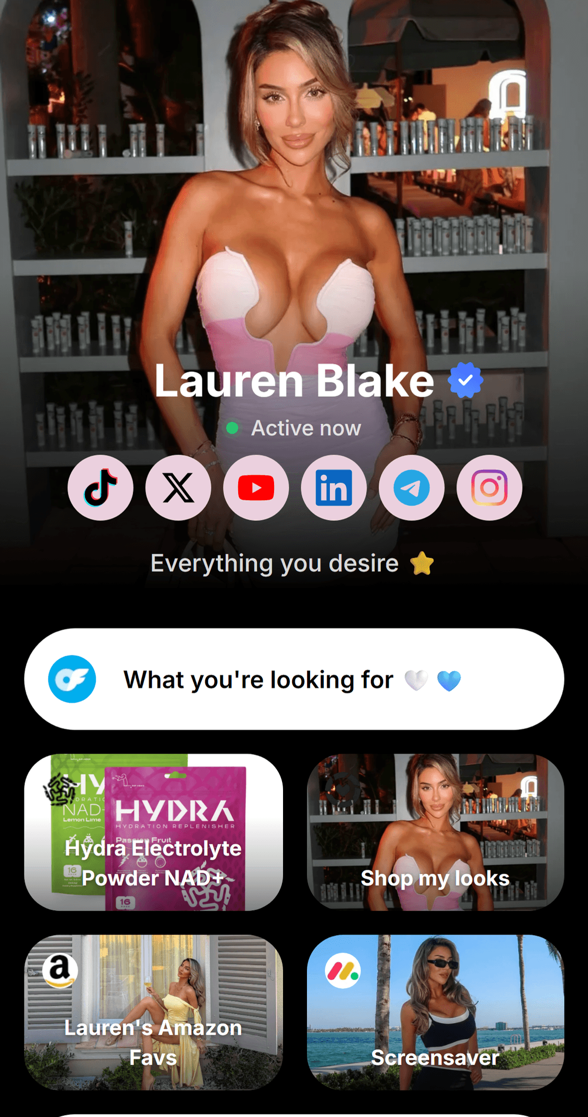 Creator page on Supalink